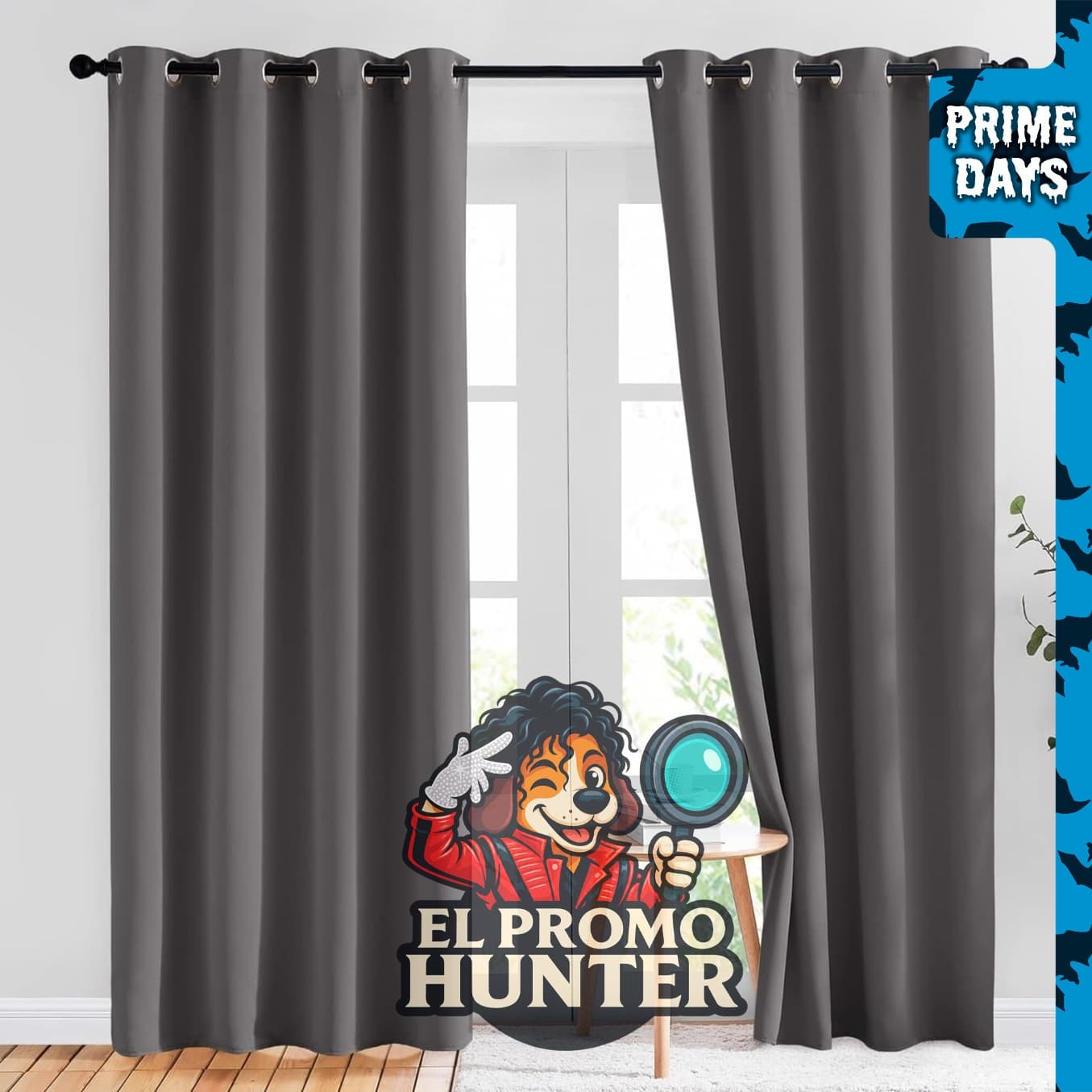 NICETOWN Cortinas opacas térmicas, 2 paneles de 132 x 213 cm, color gris, con ojales y reducción de ruido.