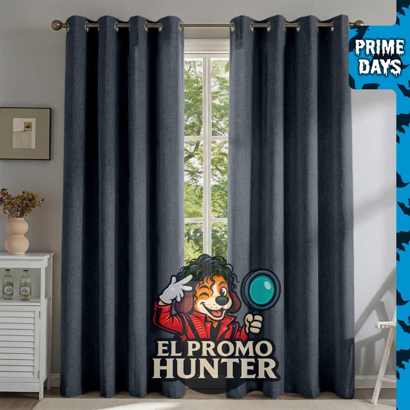 PFAS Cortinas de lino marfil, 63" (160 cm) de largo, juego de 2 paneles, 100% opacas.