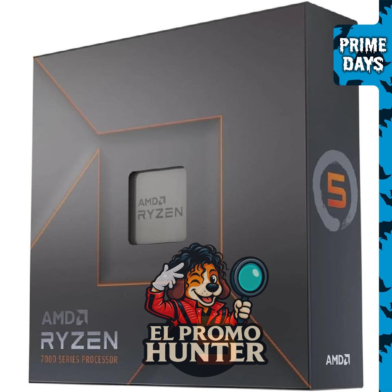 Procesador AMD Ryzen 5 7600X, 6 núcleos y 12 hilos.