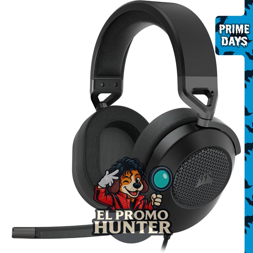 Corsair HS65 Surround, auriculares con cable de 3.5 mm para PC, PS5, Xbox y Switch.