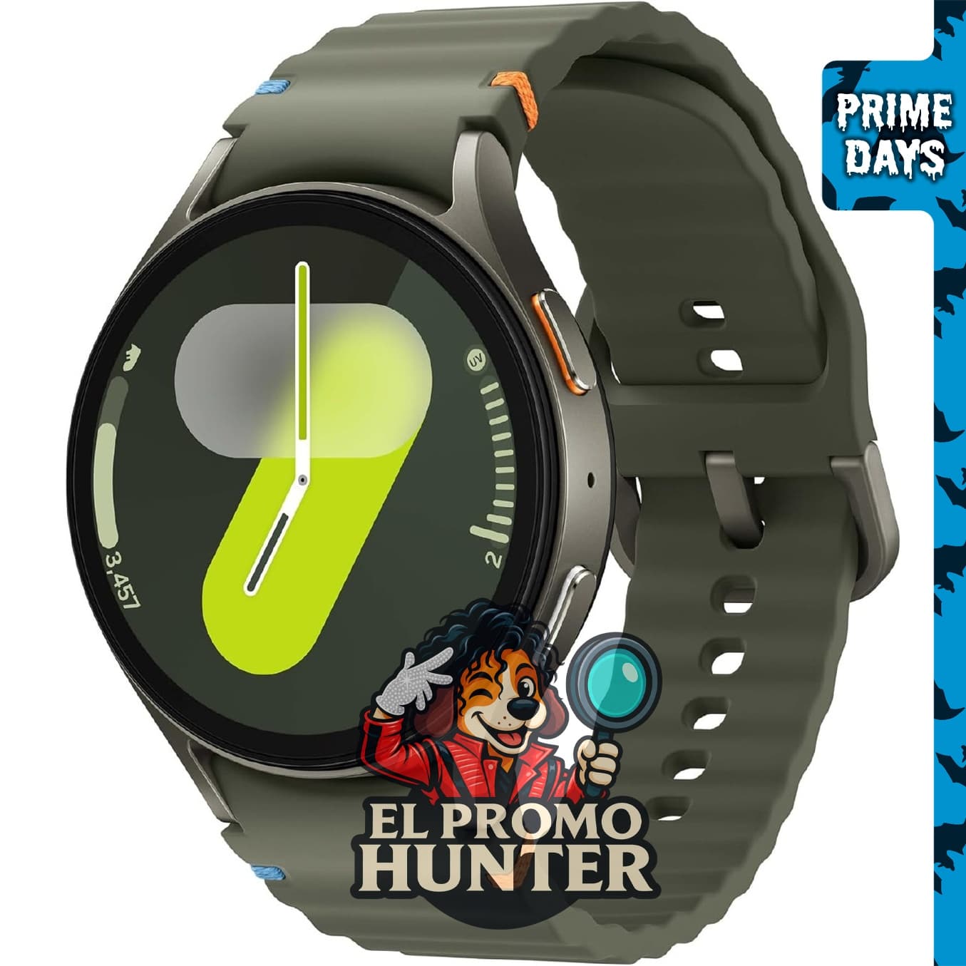 Samsung Galaxy Watch 7 1.732" (4.4 cm) Bluetooth AI Smartwatch con seguimiento de frecuencia cardíaca y monitor de sueño.