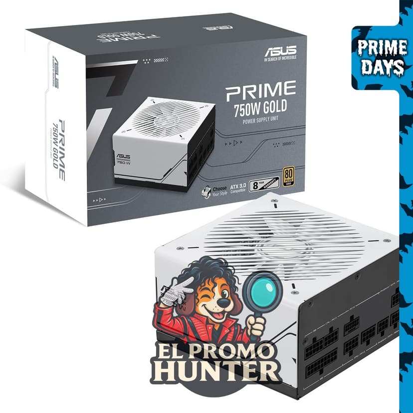 ASUS Prime 750W Gold, fuente de alimentación modular, 750 W, certificación 80+ Gold, compatible con ATX 3.0.