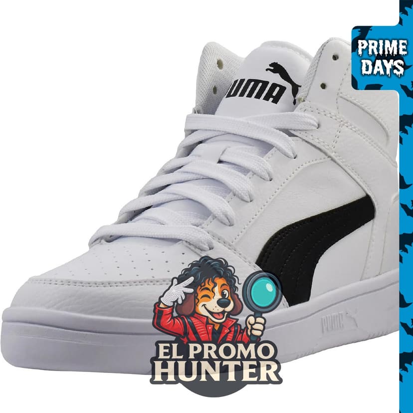 PUMA Hombres Rebound Layup Rcl High Sneakers, zapatos casuales en color negro y azul.