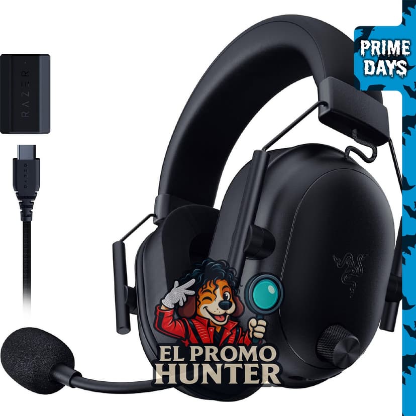 Razer BlackShark V2 HyperSpeed Wireless PC Gaming Headset, 2.4GHz, color negro.