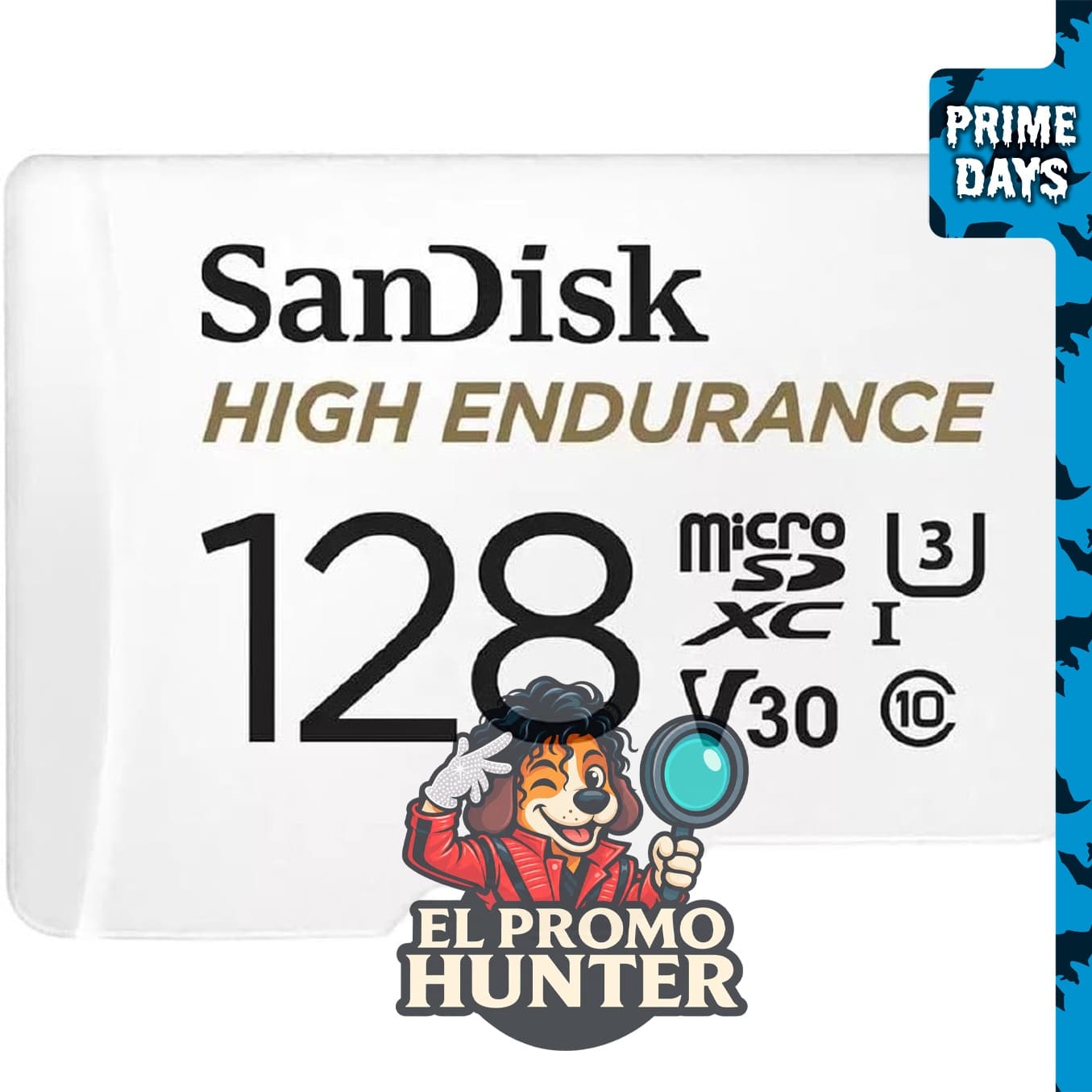 SANDISK Tarjeta microSDXC de 128 GB, C10, U3, V30, 4K UHD, con adaptador para cámaras de tablero.