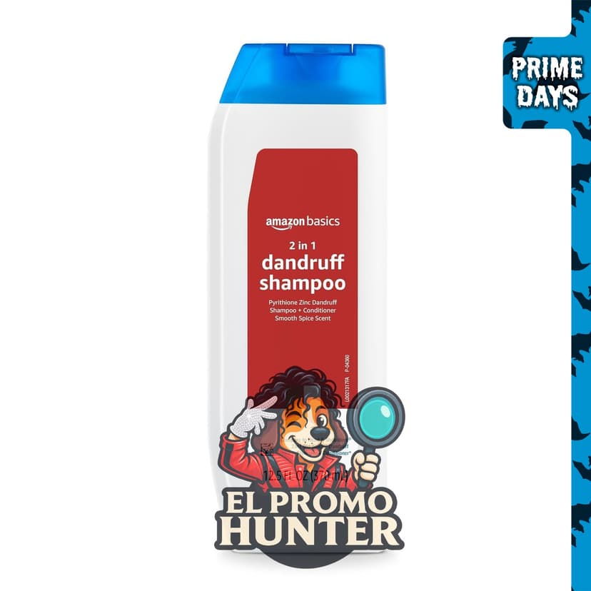 Amazon Basics Champú y acondicionador 2 en 1 anticaspa para hombres, pH equilibrado, sin parabenos.