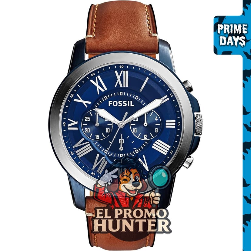 Reloj cronógrafo de cuarzo Fossil Grant para hombre.
