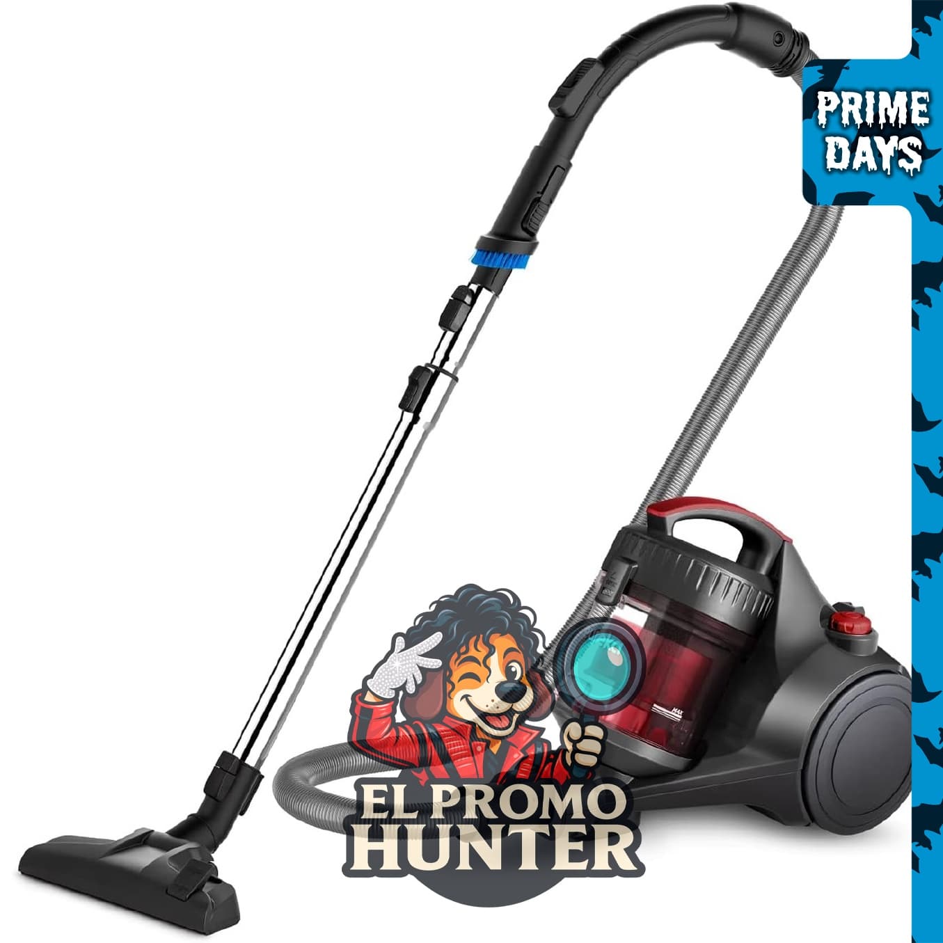 Eureka Whirlwind NEN110D, aspiradora sin bolsa de cilindro, ligera, para alfombras y suelos duros.