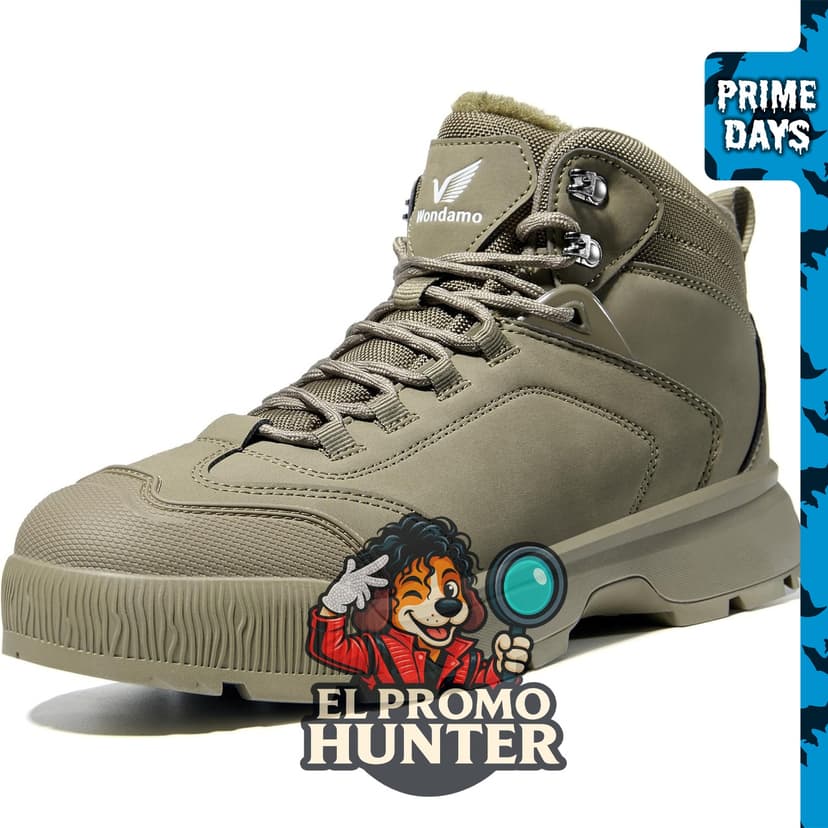 Wondamo Botas de nieve impermeables para hombre, antideslizantes y ligeras.