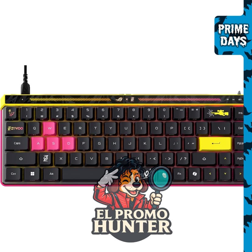 ASUS ROG Falchion Ace HFX, teclado con cable para juegos, 65% TKL, Dual USB-C, interruptor magnético, sondeo de 8K Hz.
