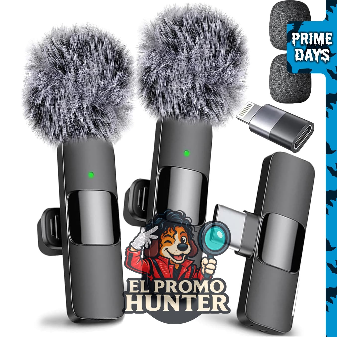 Mini Mic Pro, micrófono inalámbrico para iPhone y Android, con cancelación de ruido.