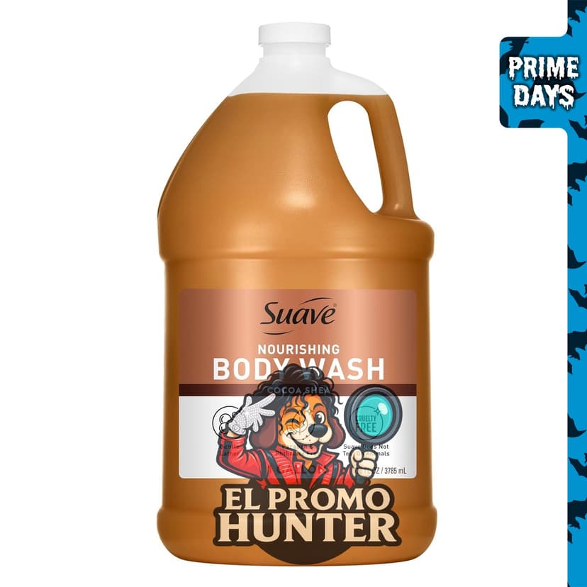 Suave Jabón corporal nutritivo a granel con manteca de cacao y karité, 3.78 L.