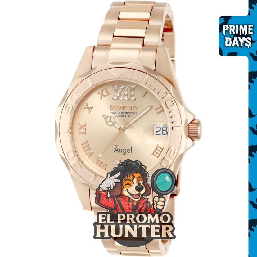 Reloj Invicta Pro Diver de acero inoxidable de cuarzo para mujer, 38 mm.