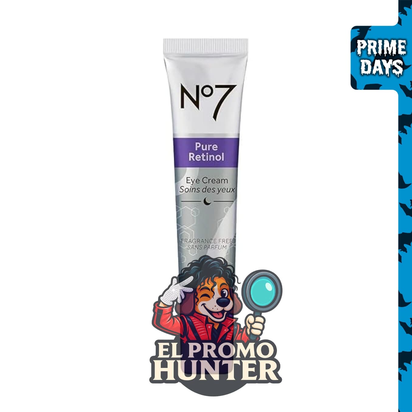 No7 Pure Retinol Eye Cream, crema para el contorno de ojos con 0.5% de retinol y manteca de karité, 15 ml.