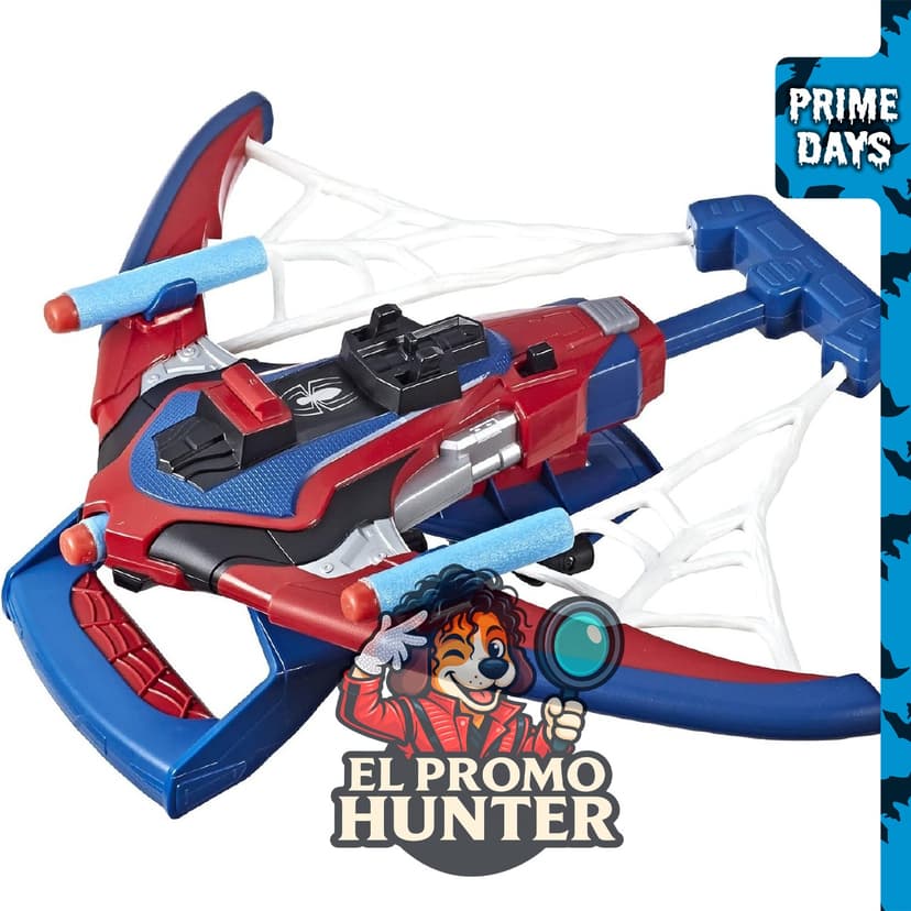 Marvel Spider-Man Web Shots Spiderbolt NERF, lanzador motorizado que dispara dardos de espuma. Incluye 3 dardos.