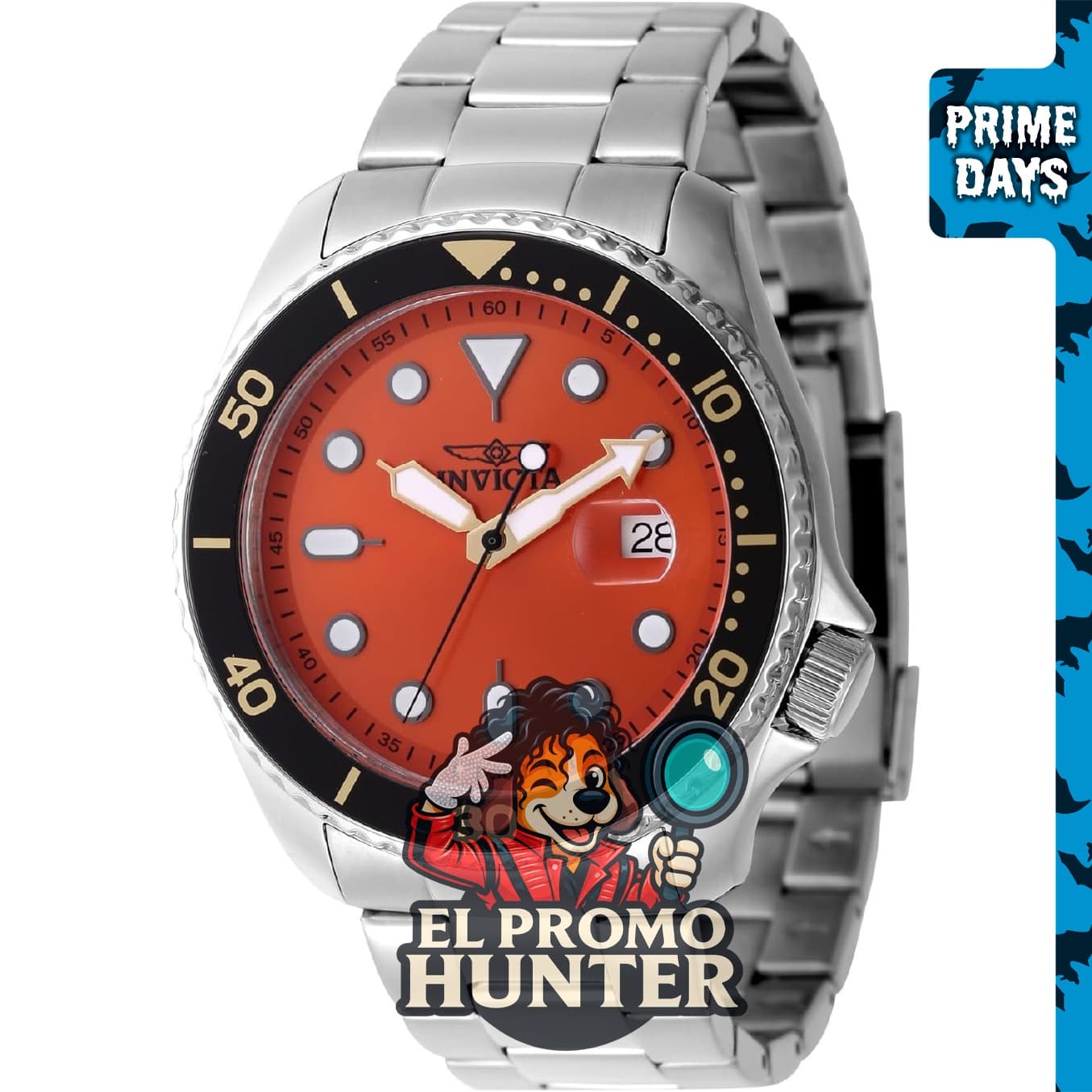 Reloj Invicta Pro Diver para hombres, acero inoxidable, esfera verde, modelo VJ42, cuarzo.
