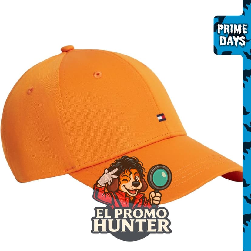Gorra de béisbol ajustable Tommy Hilfiger de algodón con logotipo de bandera.