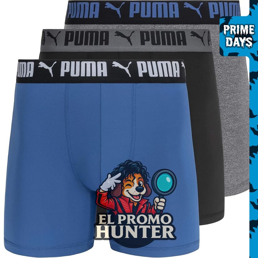 Bóxer corto Puma Tech, paquete de 3 para hombre.