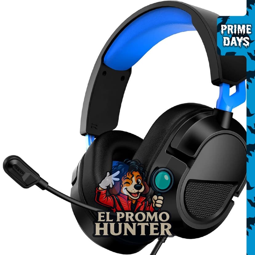 AOC Wired Gaming Headset, compatible con PS5, Xbox Series X|S, Xbox One y PC, micrófono claro.
