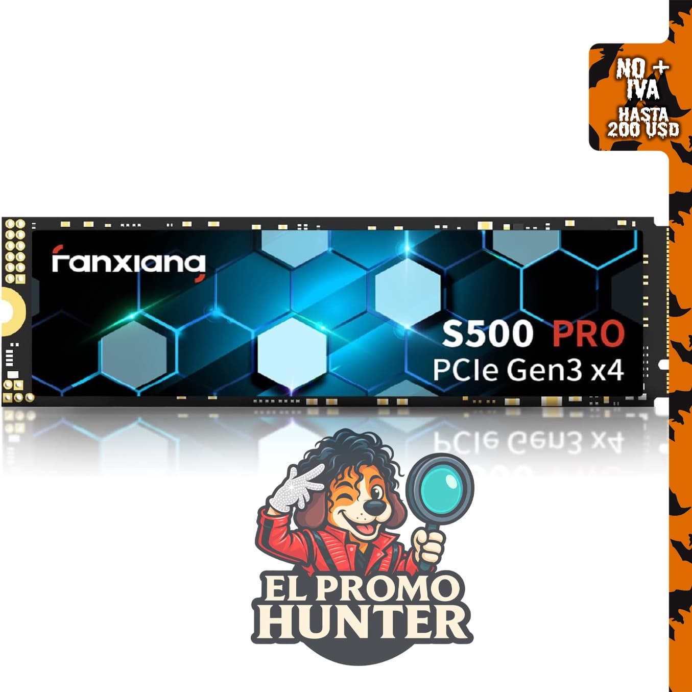 fanxiang S500 Pro 256GB NVMe SSD M.2 PCIe 3.0, unidad interna de estado sólido Gen 3x4 2280, caché SLC 3D NAND TLC.