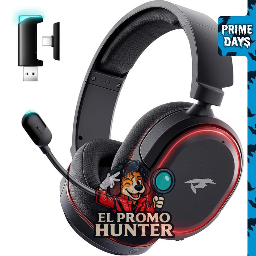 Auriculares inalámbricos Valorise para juegos, compatibles con PC, PS5, PS4, Mac y Switch, sonido envolvente 7.1, 100 horas de duración.