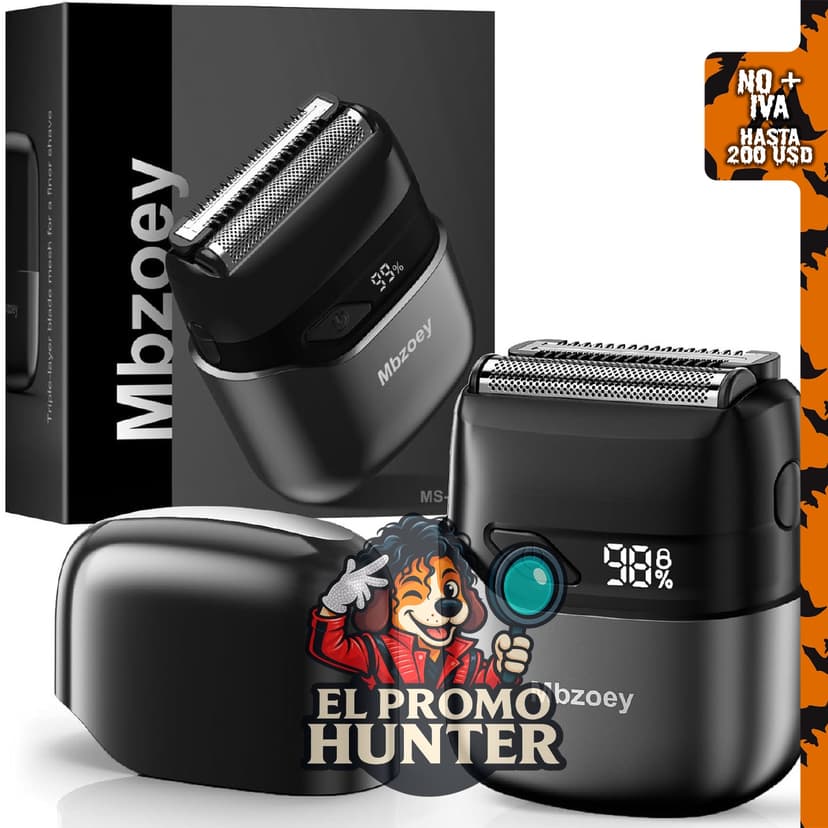 Mbzoey Afeitadoras eléctricas para hombre, IPX7 resistente al agua, cubierta magnética.
