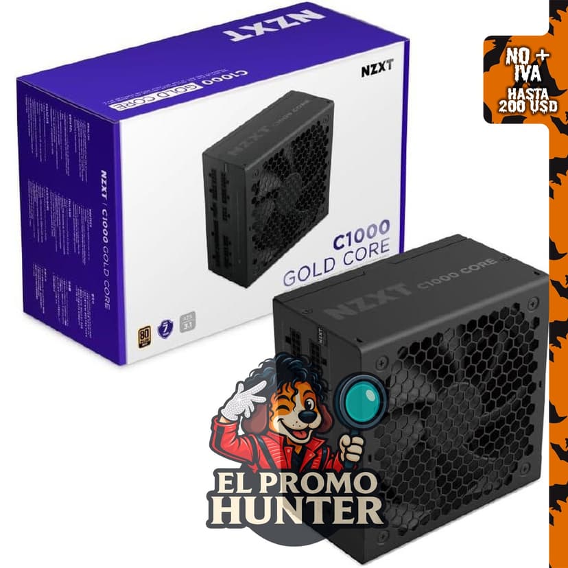 NZXT C1000 Gold Core - Fuente de alimentación ATX 3.1 de 1000 W, 80+ Gold