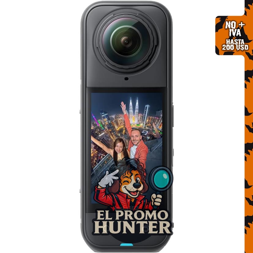 Insta360 X5 - Cámara de acción impermeable 8K 360°, con lente reemplazable y batería de 3 horas.