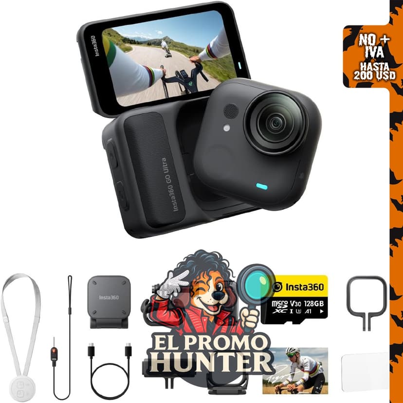Insta360 GO Ultra Premium - Cámara de vlogging manos.