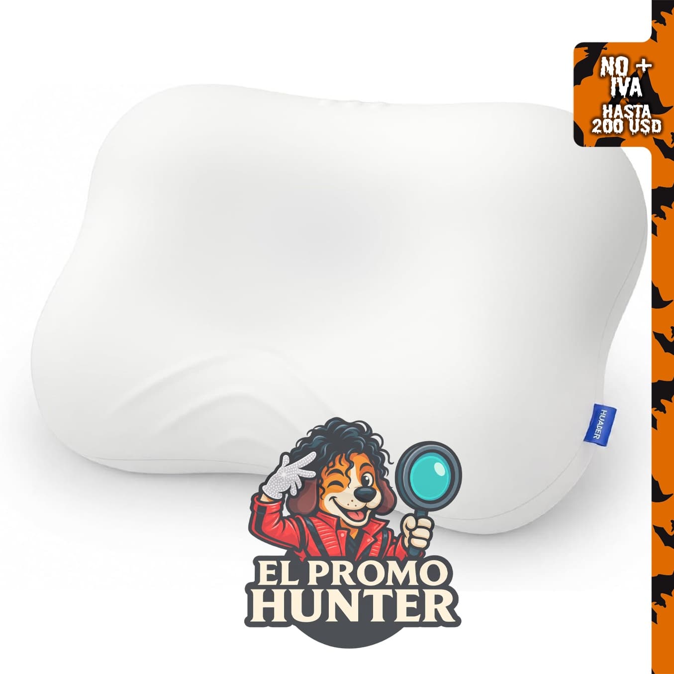 Almohada cervical para dormir de lado y aliviar el dolor de cuello.
