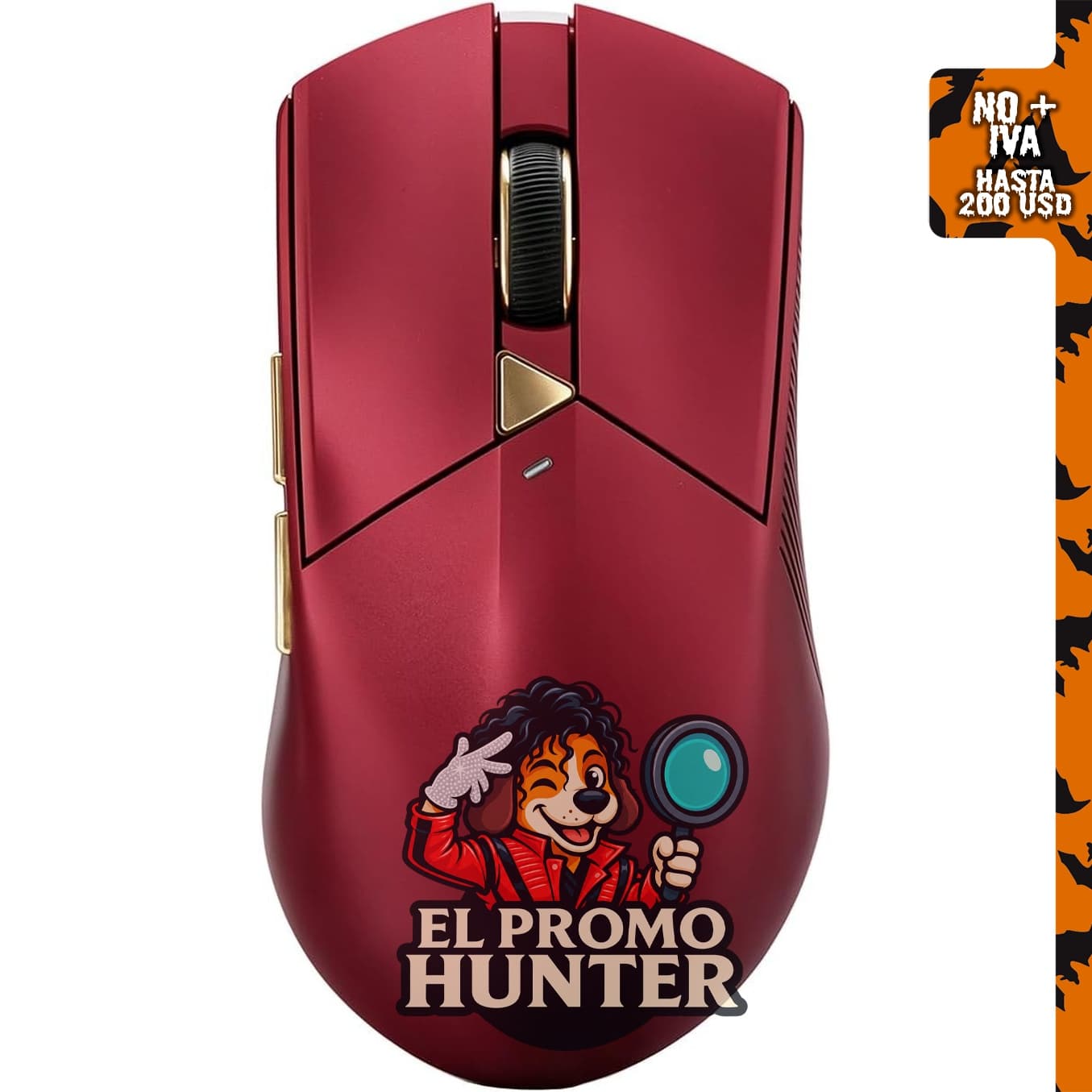 Ratón inalámbrico para juegos PAW3311 con 12800 DPI y trimodo.