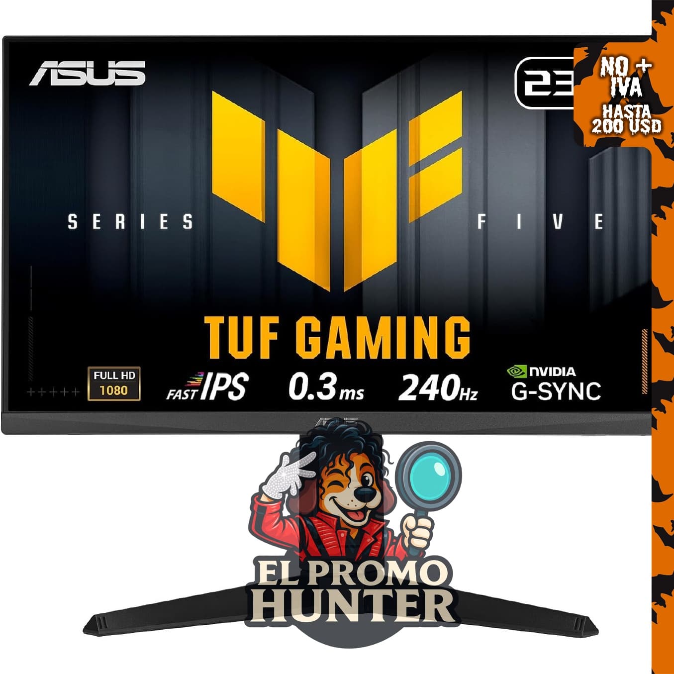 Monitor ASUS TUF Gaming VG249QML5A de 24" (61 cm) con resolución 1080p y frecuencia de 240Hz.