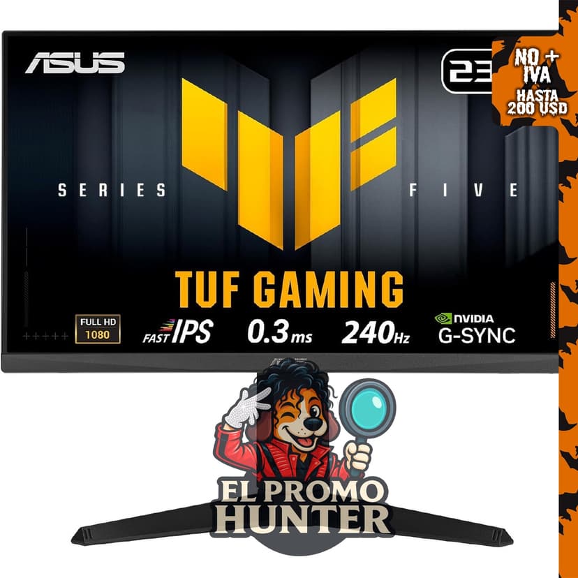 Monitor ASUS TUF Gaming VG249QML5A de 24" (61 cm) con resolución 1080p y frecuencia de 240Hz.