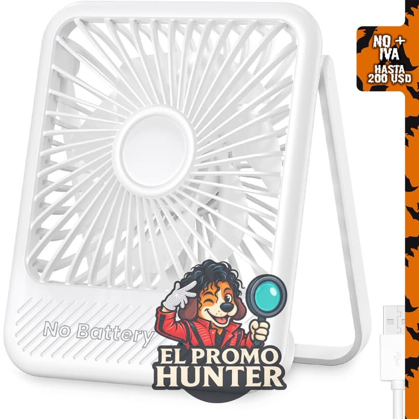 Ventilador de escritorio Koonie USB, pequeño y ultra silencioso.