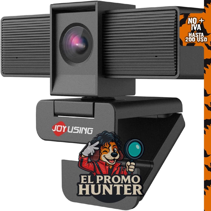 JOYUSING Flip600S - Cámara web 4K Ultra HD con trípode, enfoque automático PDAF y micrófonos con cancelación de ruido.