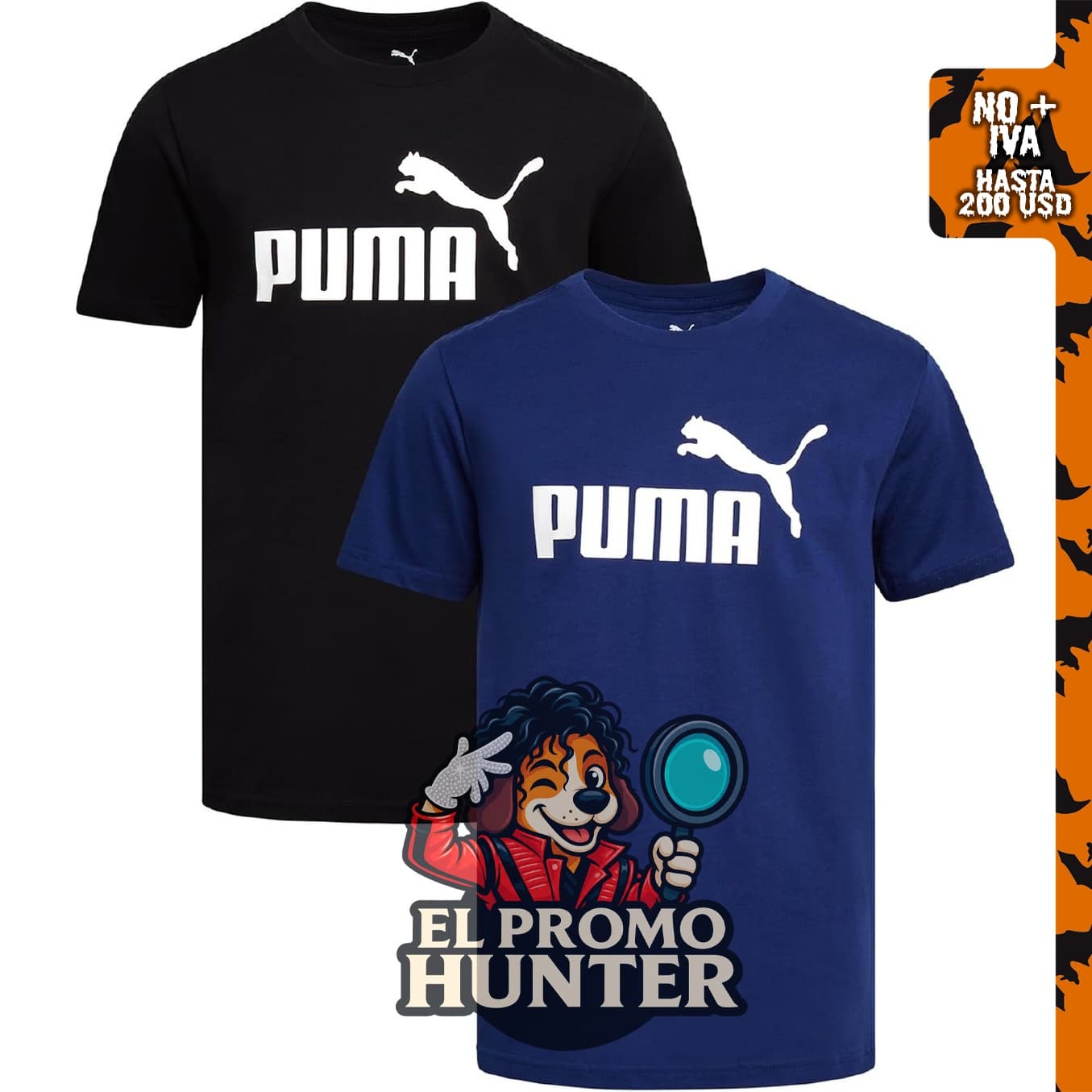 Camisetas de manga corta con logo básico PUMA para niños (paquete de 2, tallas S-XL).