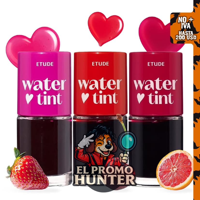 ETUDE Dear Darling Water Tint - Juego de 3 colores para labios y mejillas.