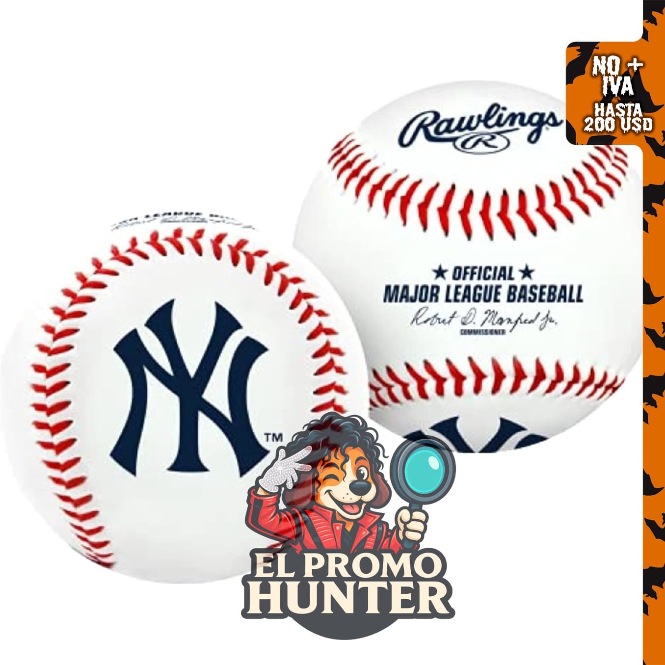 Pelota de béisbol oficial de la MLB 2026 con logo de equipo, disponible para todos los 30 equipos.