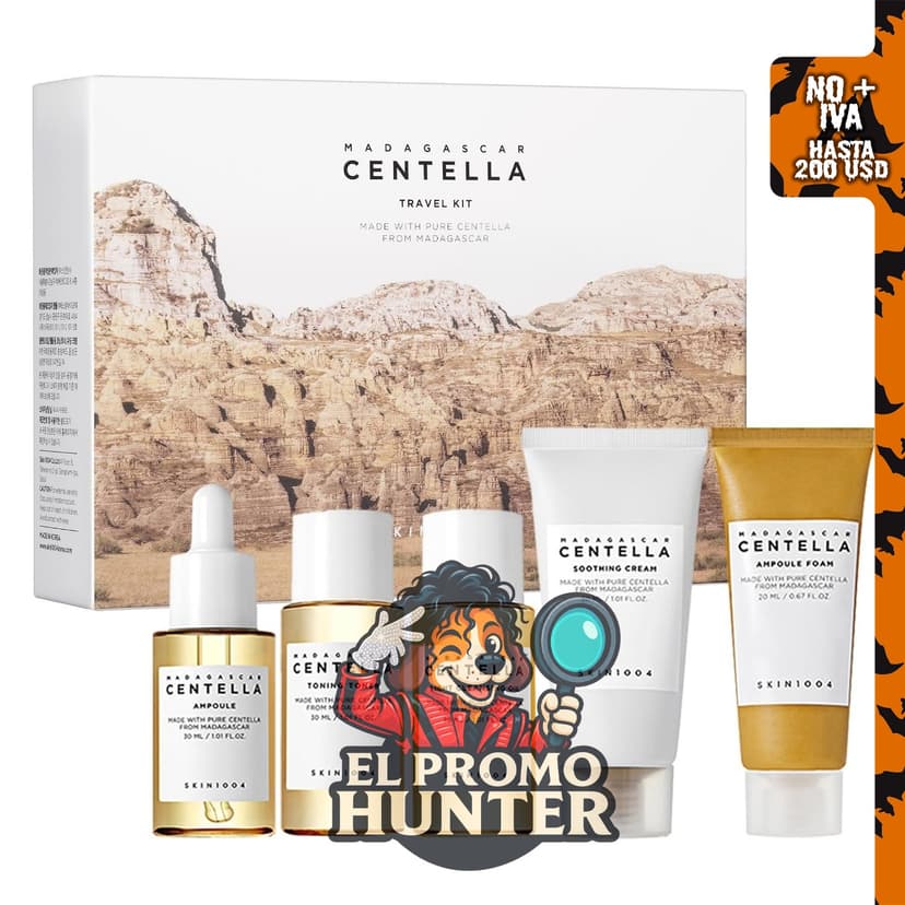SKIN1004 Centella - Kit de viaje con 5 unidades para el cuidado de la piel.
