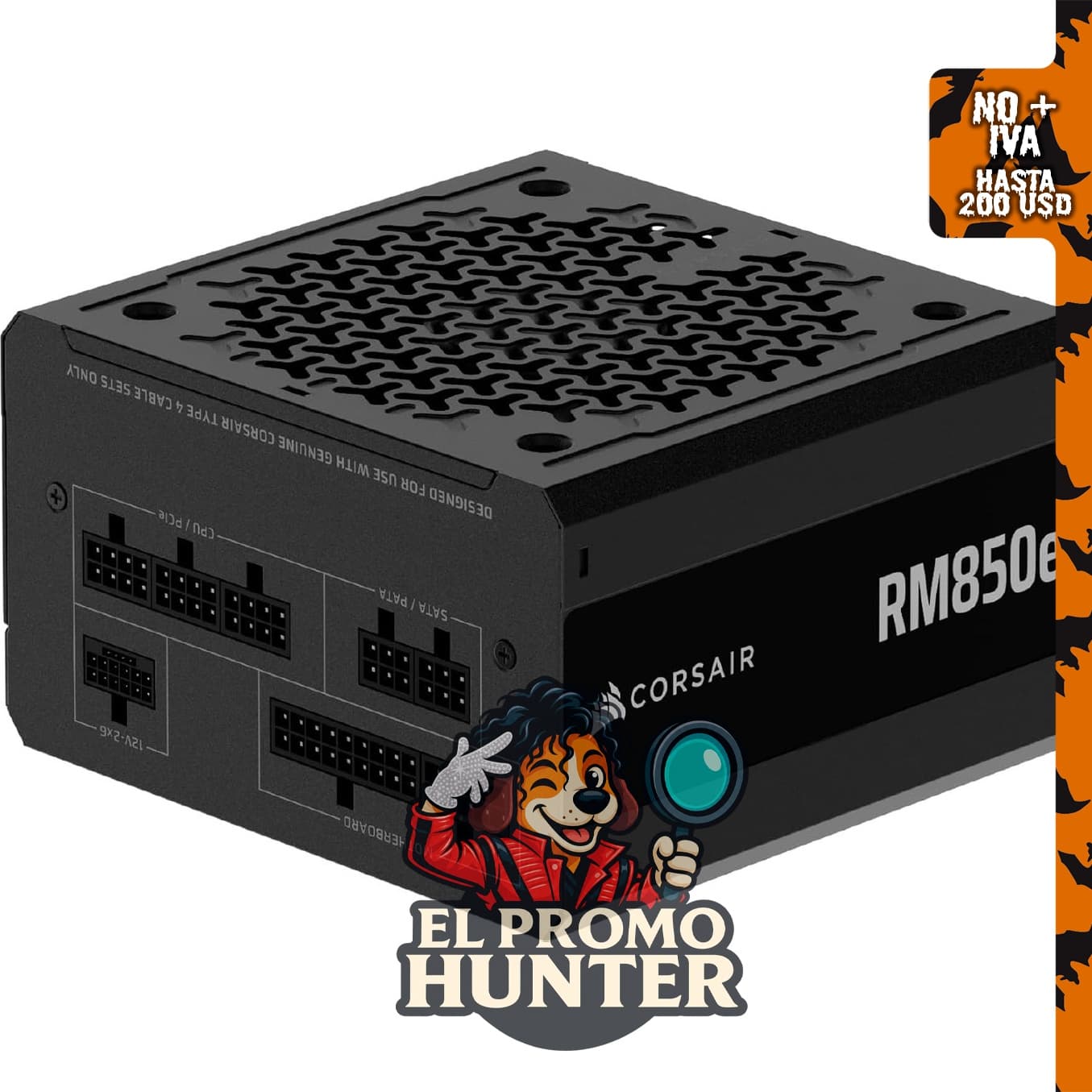 CORSAIR RM850e (2025) Fuente de alimentación ATX modular, 850W, cumple con ATX 3.1 y PCIe 5.1.