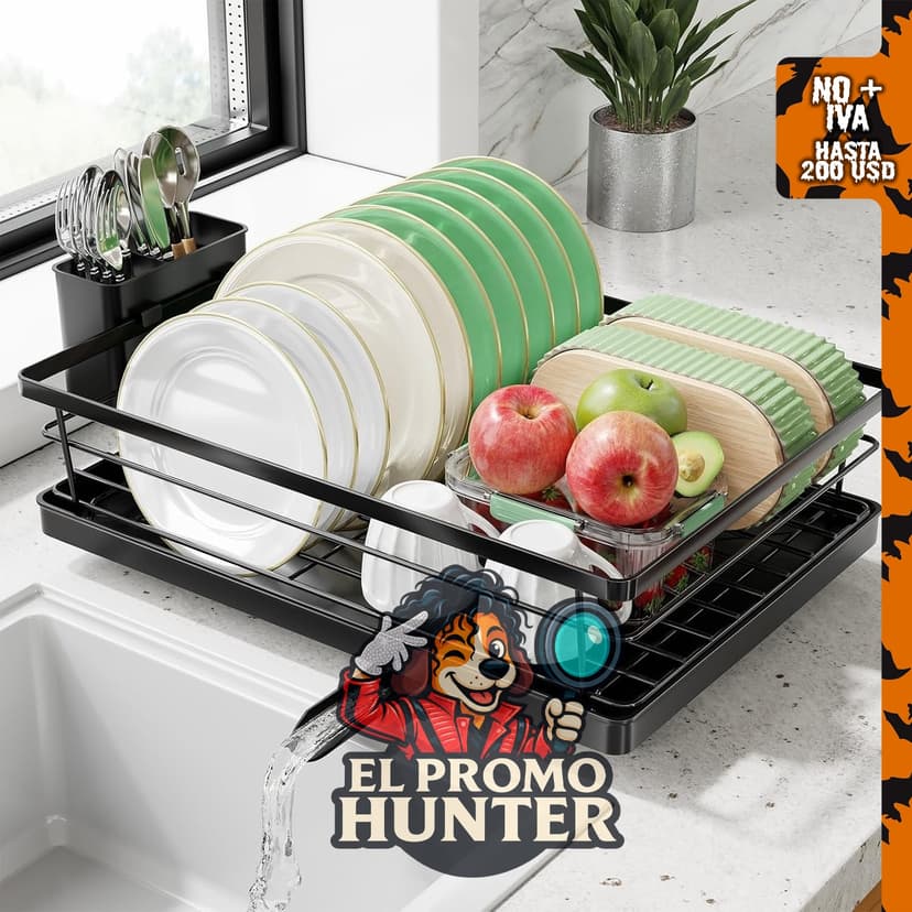 Escurridor de platos Simple Trending para encimera de cocina, 40 cm.