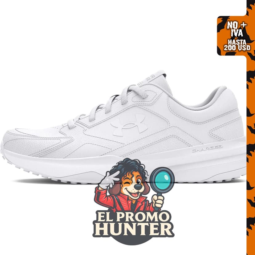 Under Armour Cuero Charged Edge para mujer, zapato deportivo con parte superior de cuero.