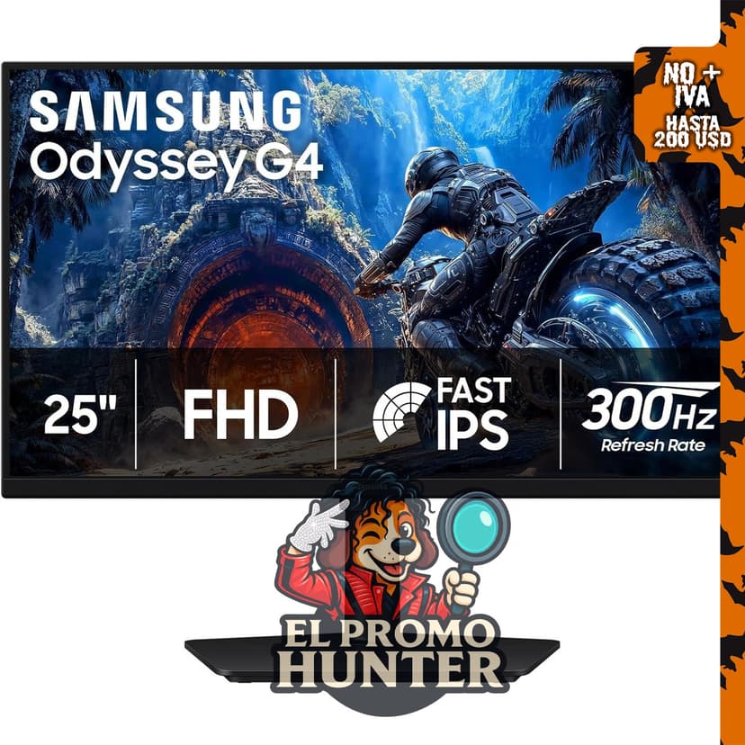 Monitor Samsung Odyssey G4 (G40H) de 25" FHD para juegos.