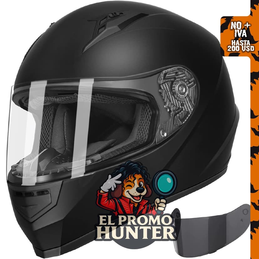Casco integral GLX GX11 para motocicleta con visor ahumado, cumple con la normativa DOT.