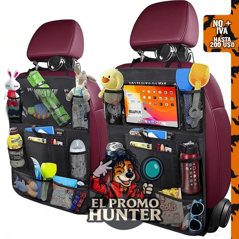 AYWVRBST Organizador de asiento trasero de automóvil, 9 bolsillos, impermeable y duradero, ajuste universal.