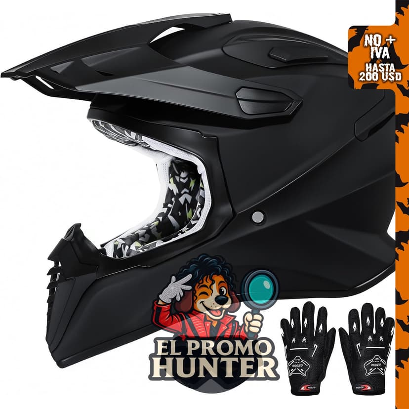 Conjunto de casco de motocross de cara completa para niños, aprobado por DOT.