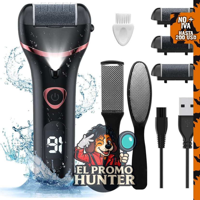 Removedor eléctrico de callos Geopu, recargable para pedicura.