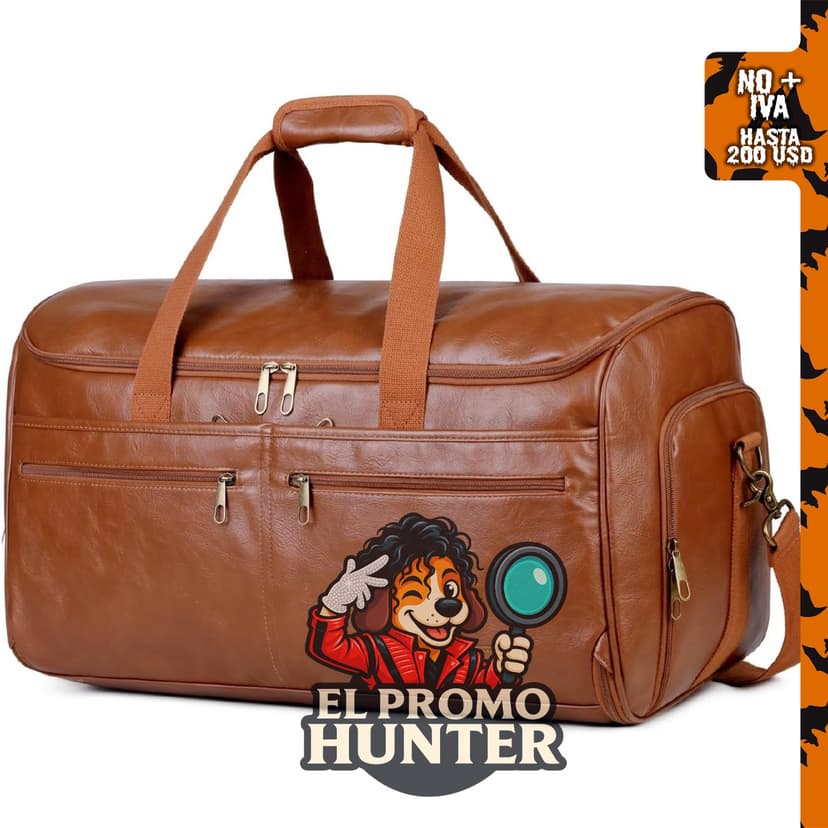 Bolsa de viaje híbrida BAOSHA XZ-03 de cuero vegano para colgar traje.