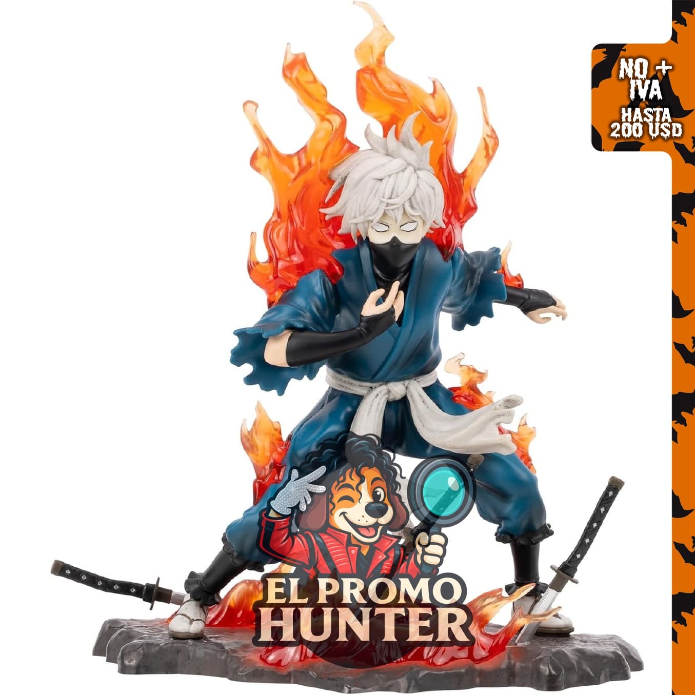 Total Anime Gabimaru - Estatua de coleccionista de 23 cm con base ecológica y PVC premium.