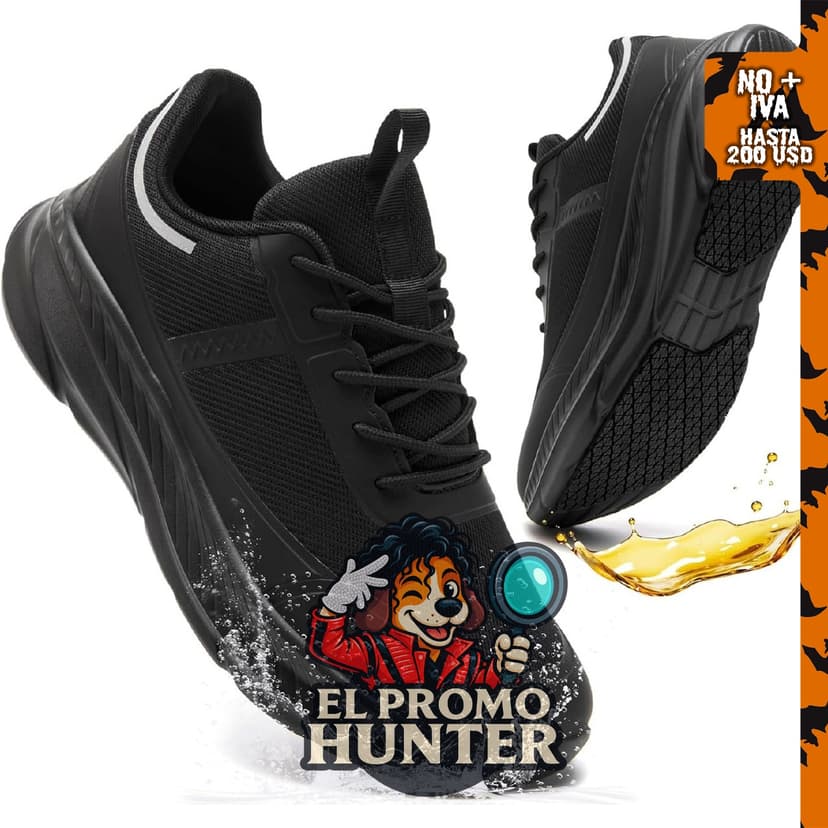 Zapatillas de trabajo impermeables para hombres, ideales para chefs y servicios de alimentos.
